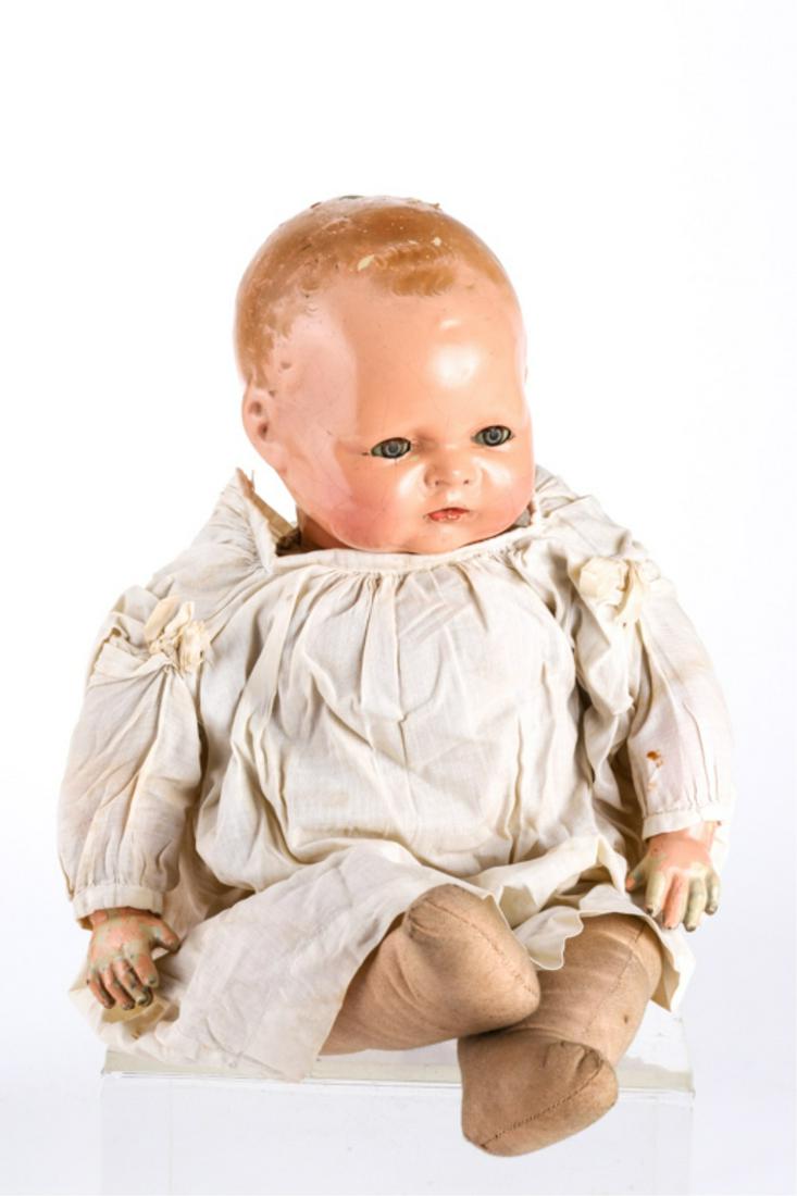 COMPOSITION BABY DOLL with CLOSING GLASS EYES (1 of 7)