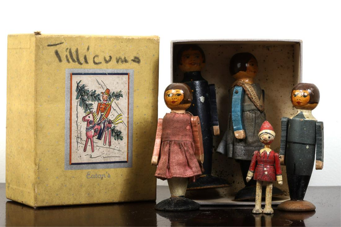 (5) EARLY (20th c) WOODEN TOY FIGURES (1 of 6)