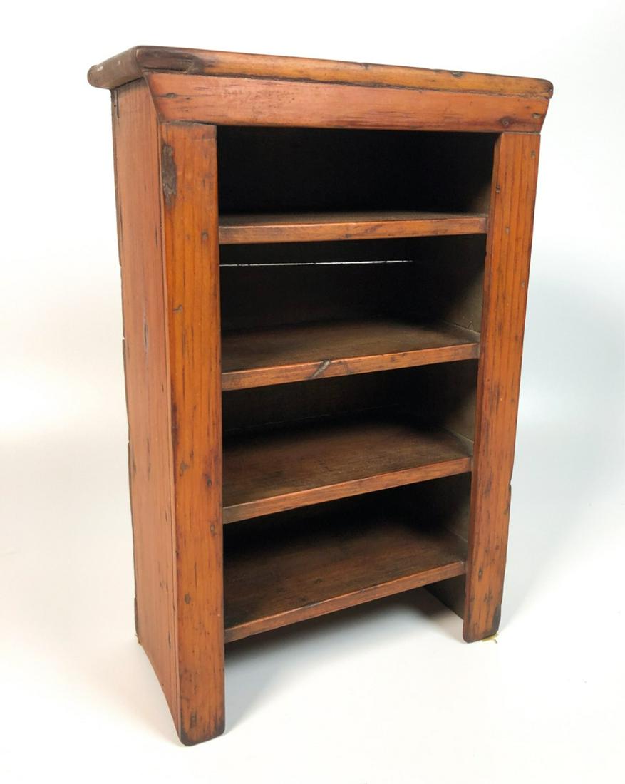 ANTIQUE PINE DOLL FURNITURE / STANDING SHELVES (1 of 6)
