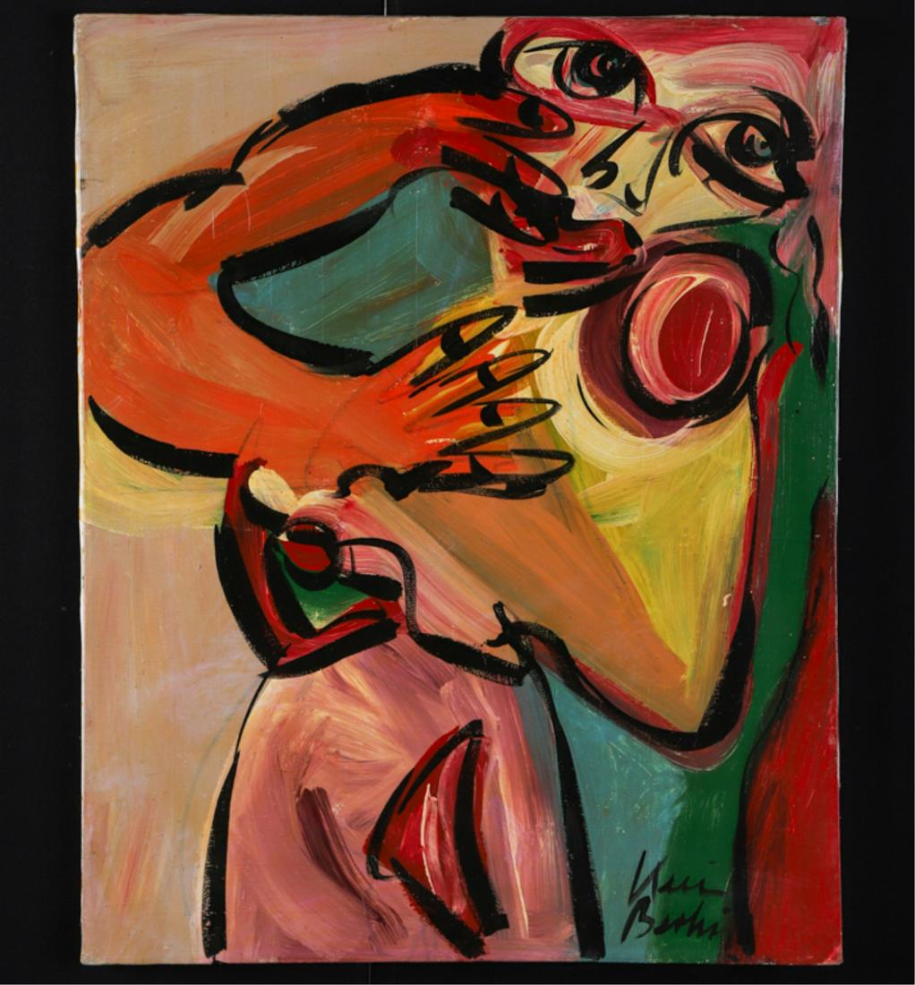 PETER ROBERT KEIL (German b. 1942): Semi-abstract nude study. Signed lower right, "Keil Berlin", oil on canvas, 30 x 24 inches. The Postar Collection