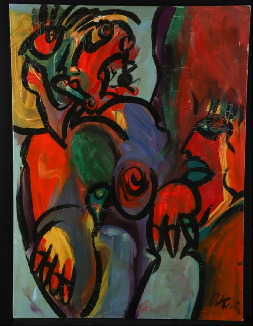 PETER ROBERT KEIL (German b. 1942): Nude study. Signed lower right "P. Kiel", oil on canvas, 48 x 35 1/2 inches. The Postar Collection