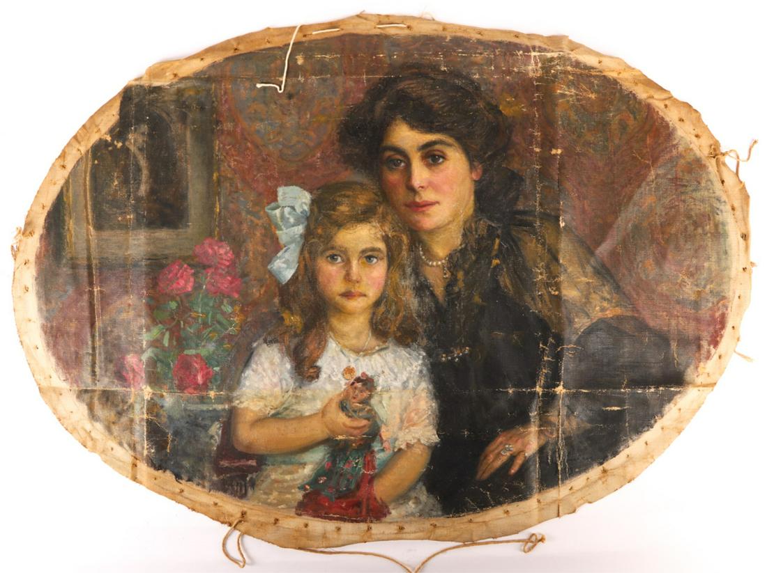 EUROPEAN SCHOOL (19th / 20th c) Double Portrait (1 of 9)