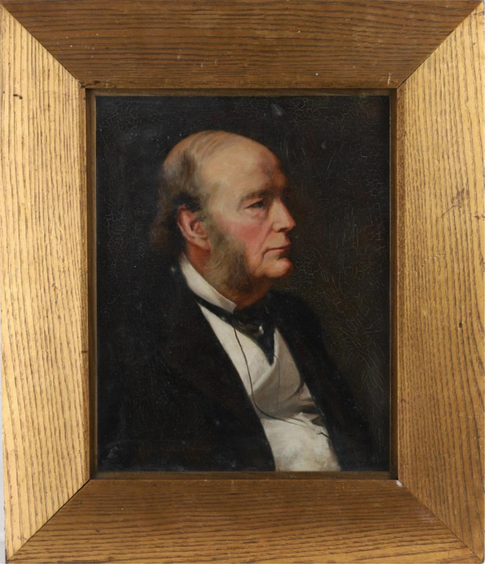 SUSAN RICKER KNOX (1874-1959): "Portrait of a Gentleman" oil on canvas 14 x 11 inches. signed. 21 x 18 inches.