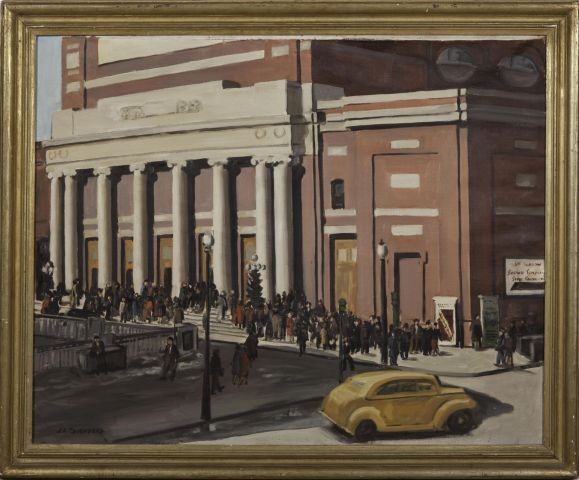 James G. Rosenberg, American (20th century) Friday : James G. Rosenberg, American (20th century) Friday Afternoon Symphony Hall, signed J. G. Rosenberg, L.L. Oil on canvas, 28" X 35" framed