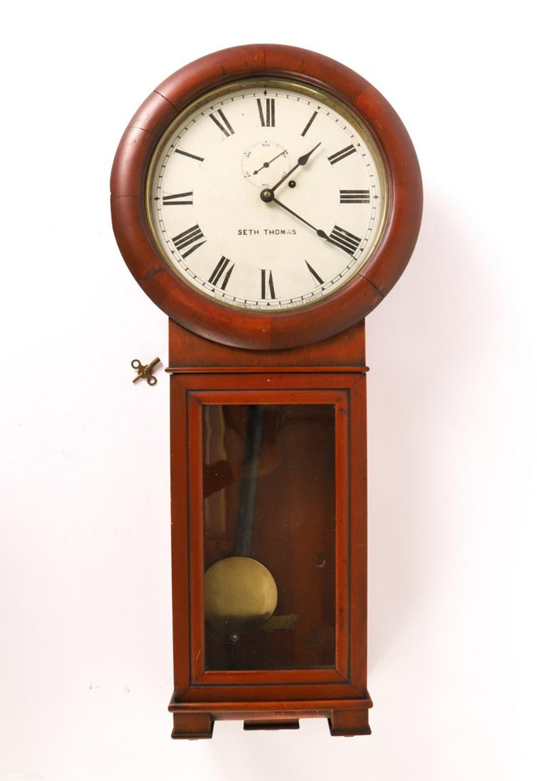 SETH THOMAS WEIGHT DRIVEN WALL CLOCK Barnebys