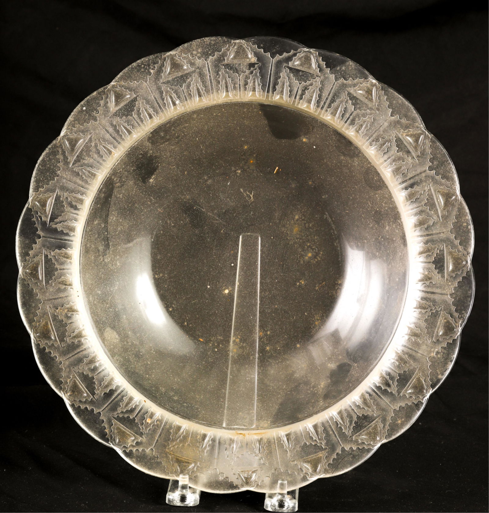 LALIQUE SHALLOW CRYSTAL BOWL (1 of 4)