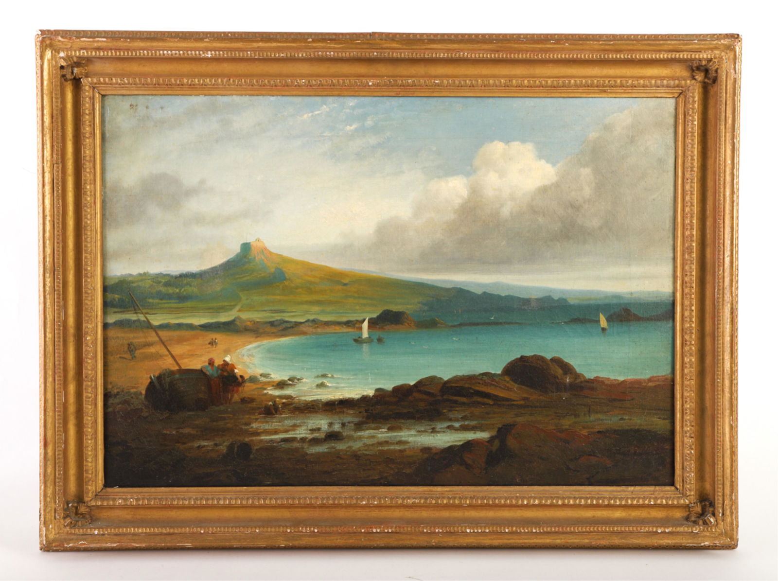 EUROPEAN SCHOOL (19th c) "Mediterranean Coast" (1 of 8)