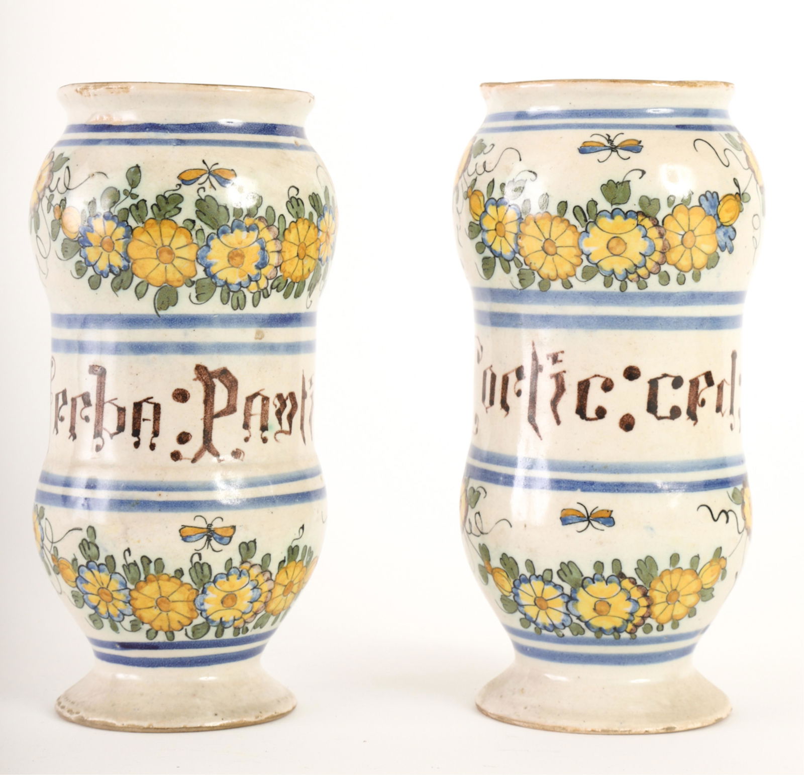 PAIR OF DELFT APOTHECARY JARS (1 of 12)