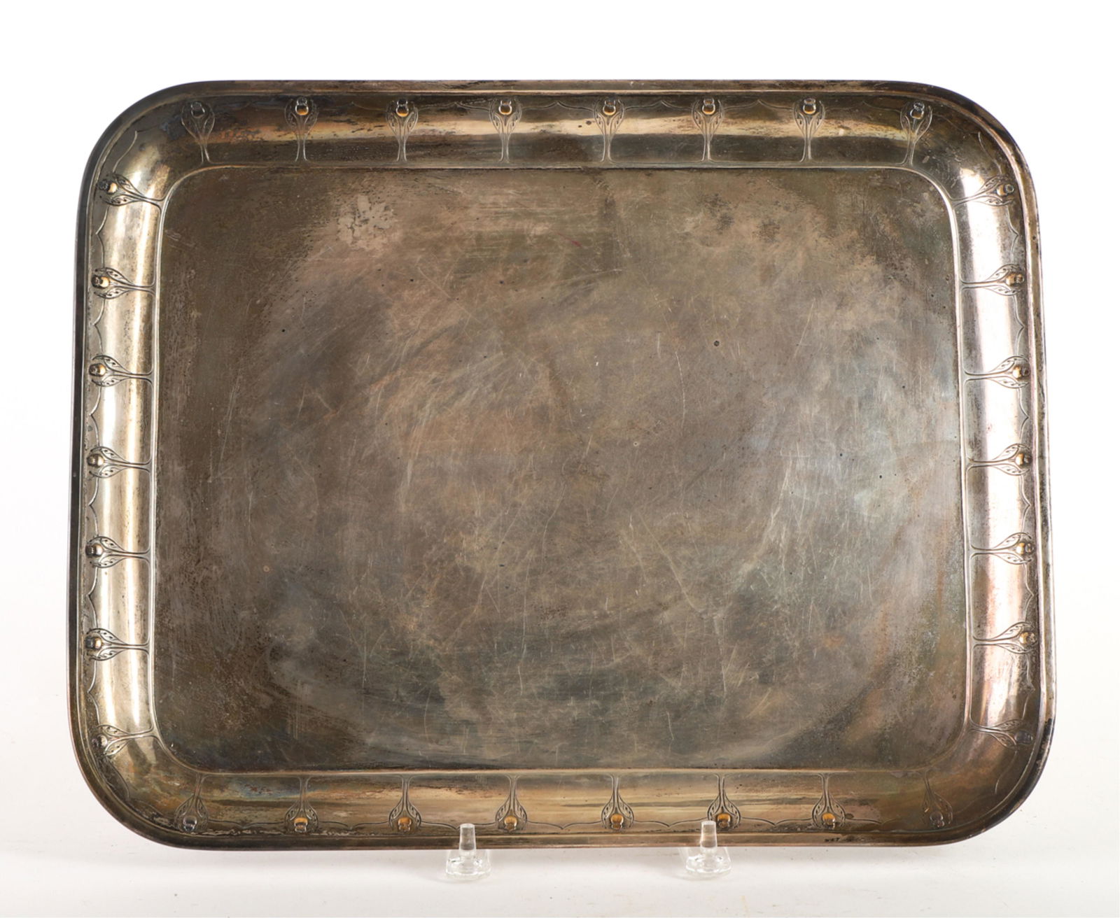ARTHUR STONE ART NOUVEAU STERLING SILVER TRAY (0265) on Dec 18, 2021