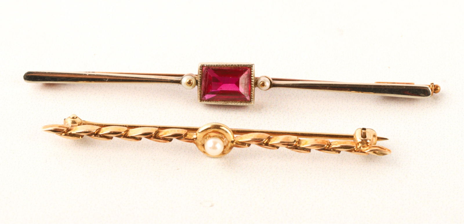 (2) 14K ROSE GOLD BAR PINS (1 of 6)