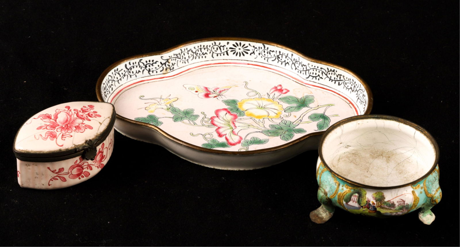 (3) EARLY (19th c) ENAMELWARES (1 of 10)