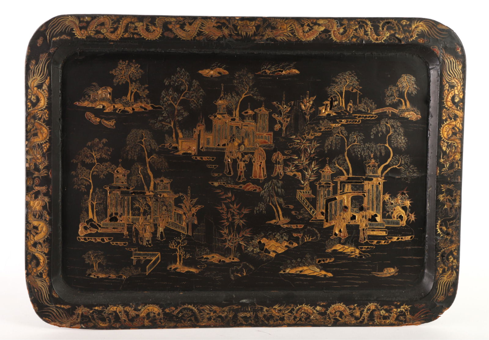 CHINESE EXPORT LACQUERED TRAY (1 of 7)