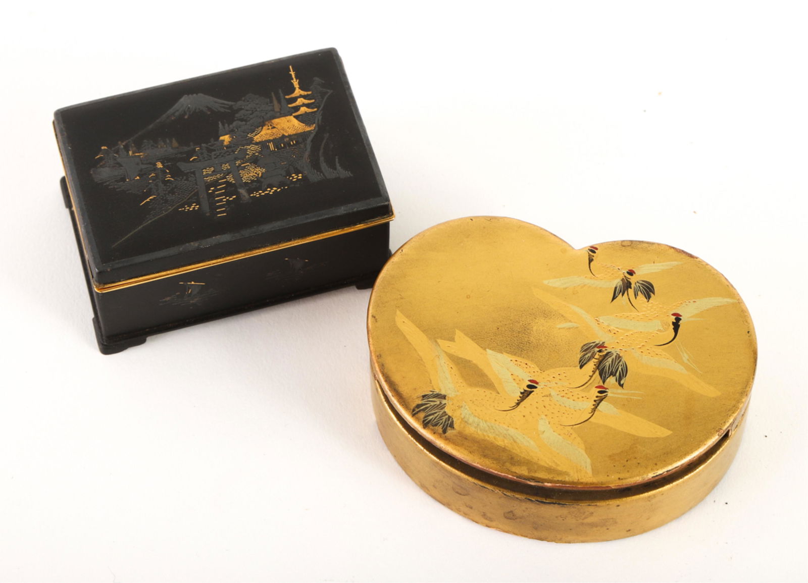 JAPANESE MIXED METAL BOX and a LACQUERWARE EXAMPLE (1 of 8)