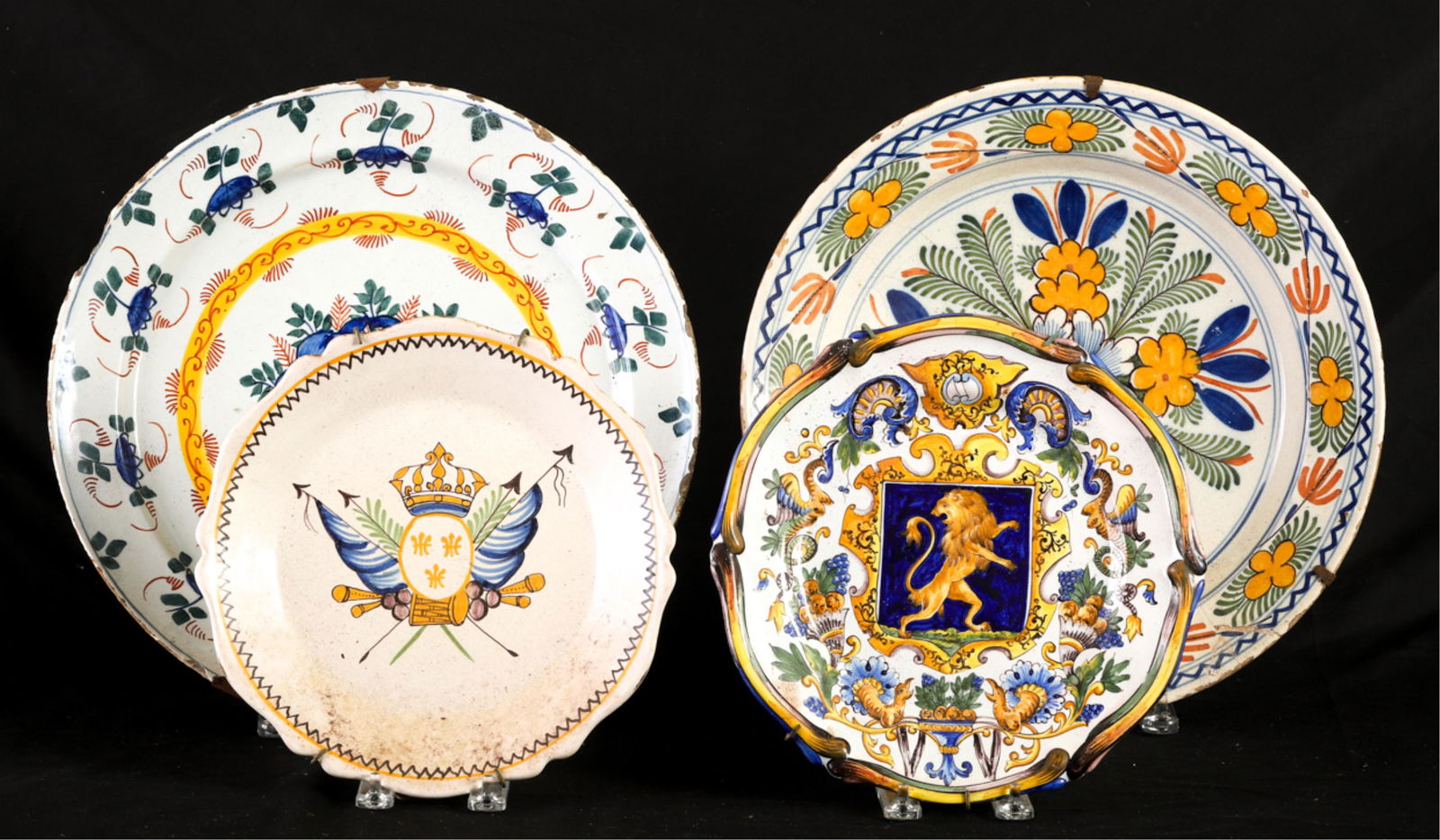 DELFT FAIENCE BOWL, CHARGER and PLATES (1 of 20)