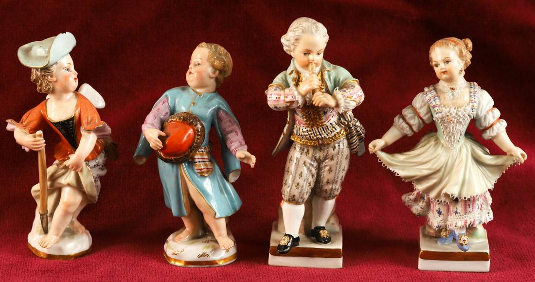 (2) PAIR OF MEISSEN FIGURINES (1 of 17)