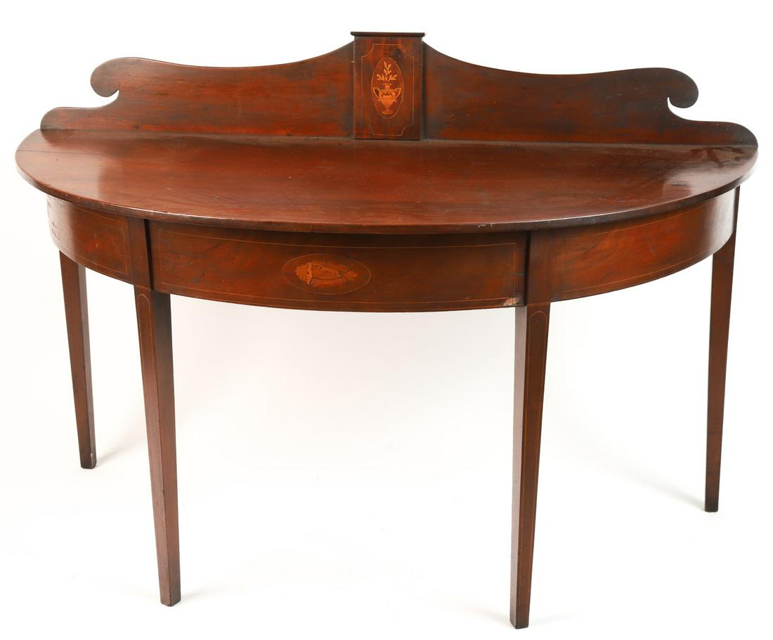 FEDERAL MAHOGANY HEPPLEWHITE DEMILUNE SERVER (1 of 11)