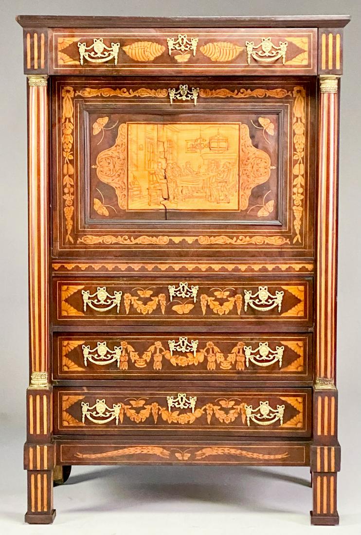 19th c DUTCH SECRETAIRE  ABATTANT (1 of 20)