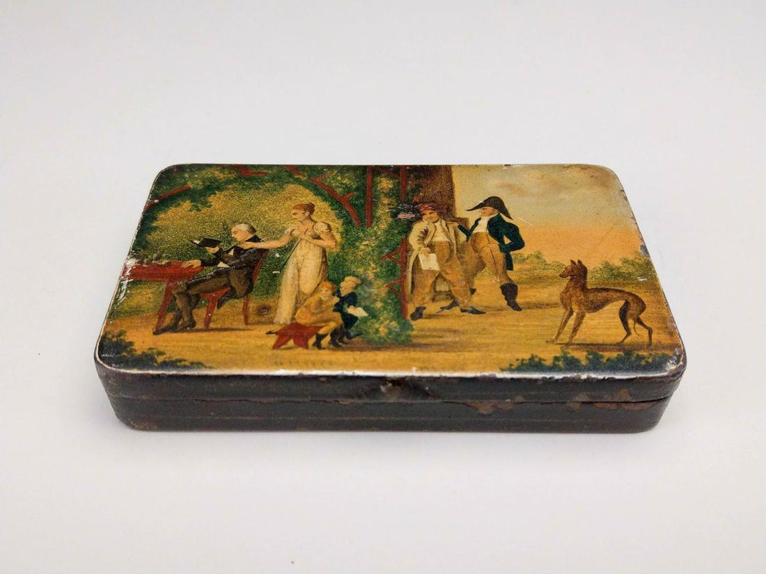OUTSTANDING EARLY DECORATED SNUFF BOX (1 of 6)