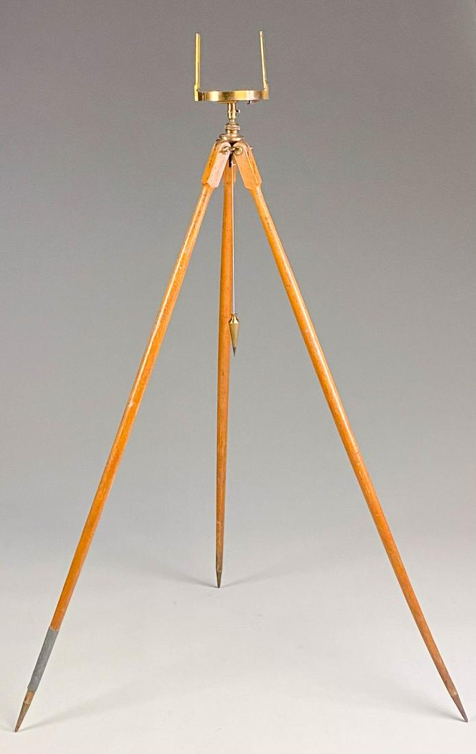 FINE & RARE SURVEYOR’S COMPASS AND TRIPOD (1 of 9)