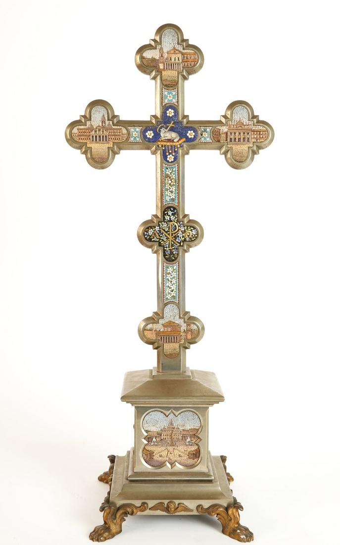 CRUCIFIX with MICRO MOSAIC CATHOLIC ICONOGRAPHY (1 of 11)