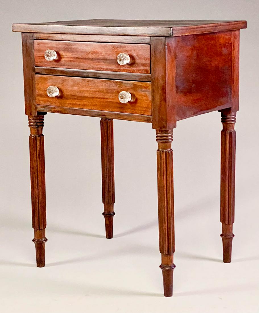 SHERATON MAHOGANY TWO-DRAWER WORK STAND (1 of 10)