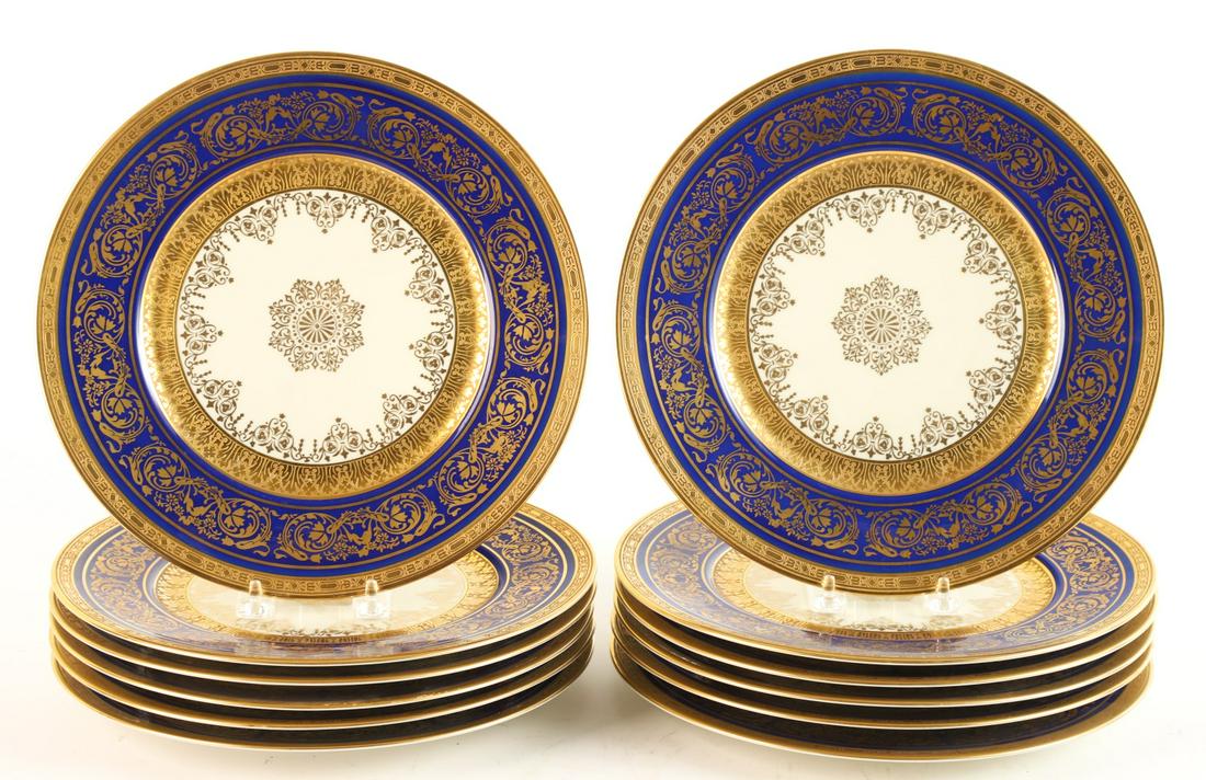 (12) CZECH PORCELAIN DINNER PLATES (1 of 8)