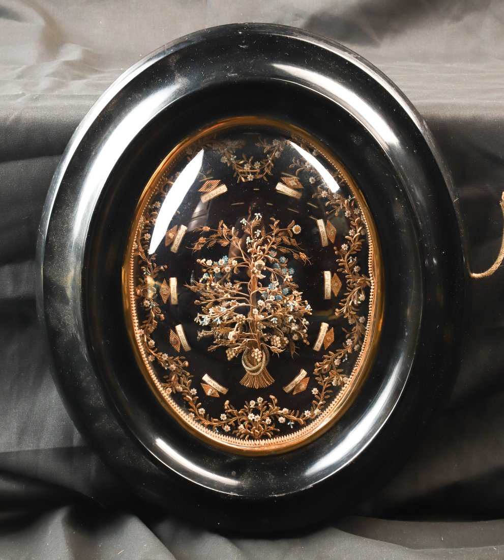 FRENCH SHADOW BOX with CATHOLIC TREE OF LIFE (1 of 14)