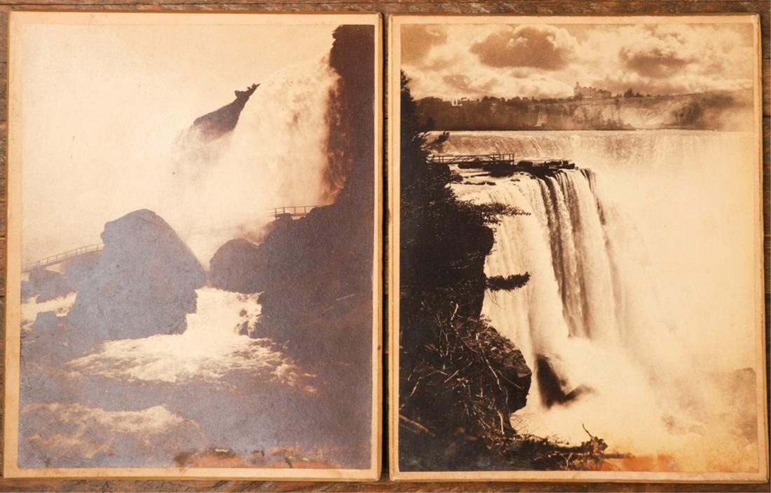 (2) ALBUMEN PHOTOS OF NIAGARA FALLS BY NIELSON (1 of 5)