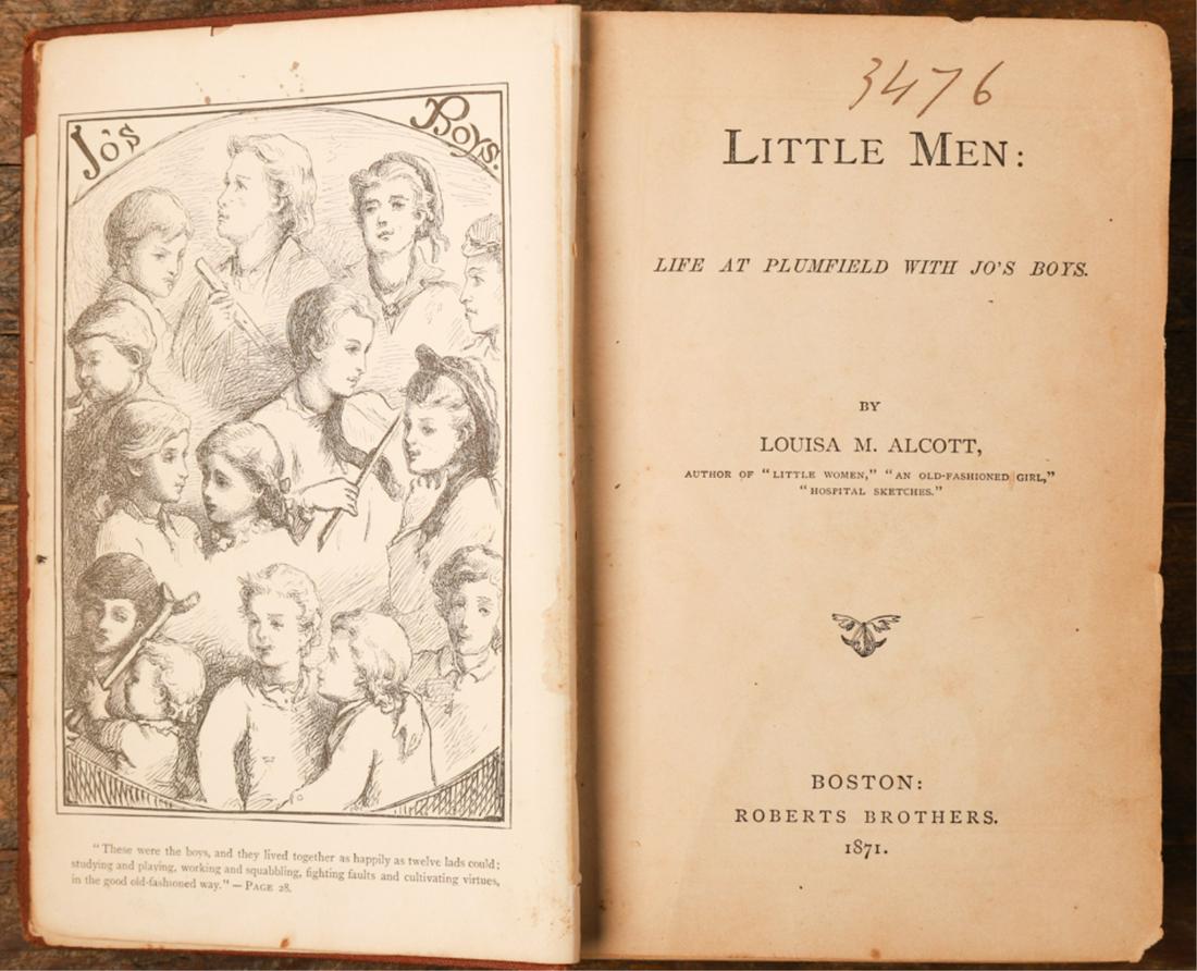FIRST EDITION "LITTLE MEN"  LOUISA M. ALCOTT 1871 (1 of 9)