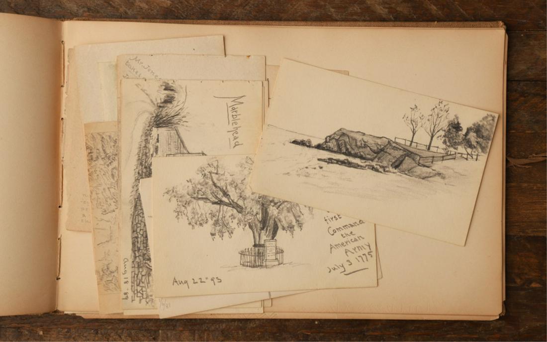 WILLIAM GRIFFIN of LYNN ARTIST'S SKETCH BOOK 1885 (1 of 10)