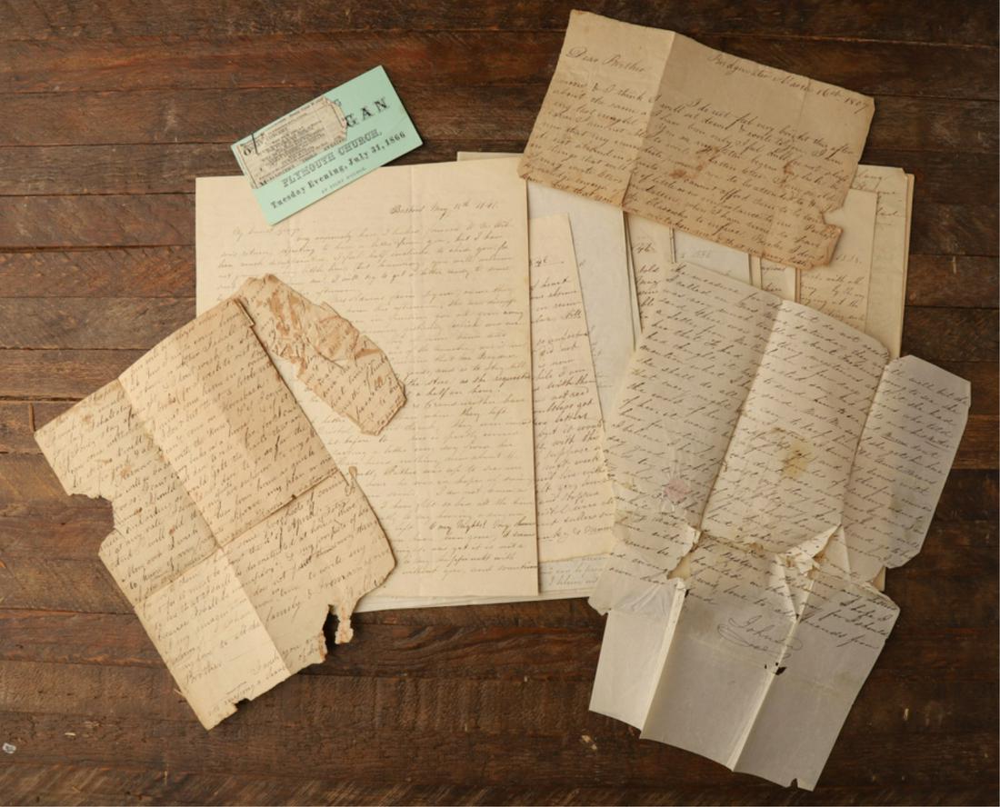 ORGAN BUILDER GEORGE HOOK LETTERS 1830 & 40'S: Largely correspondence to and from family. Condition: Good