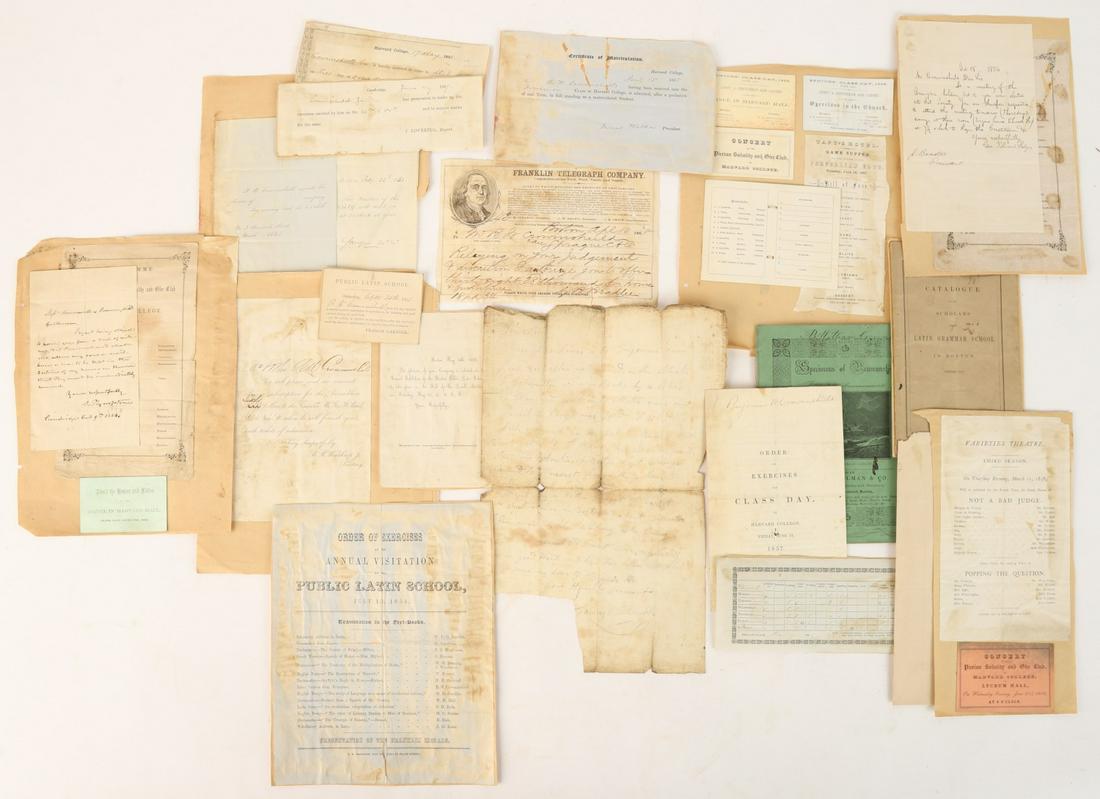 GROUPING OF CROWNINSHIELD EPHEMERA (1 of 20)