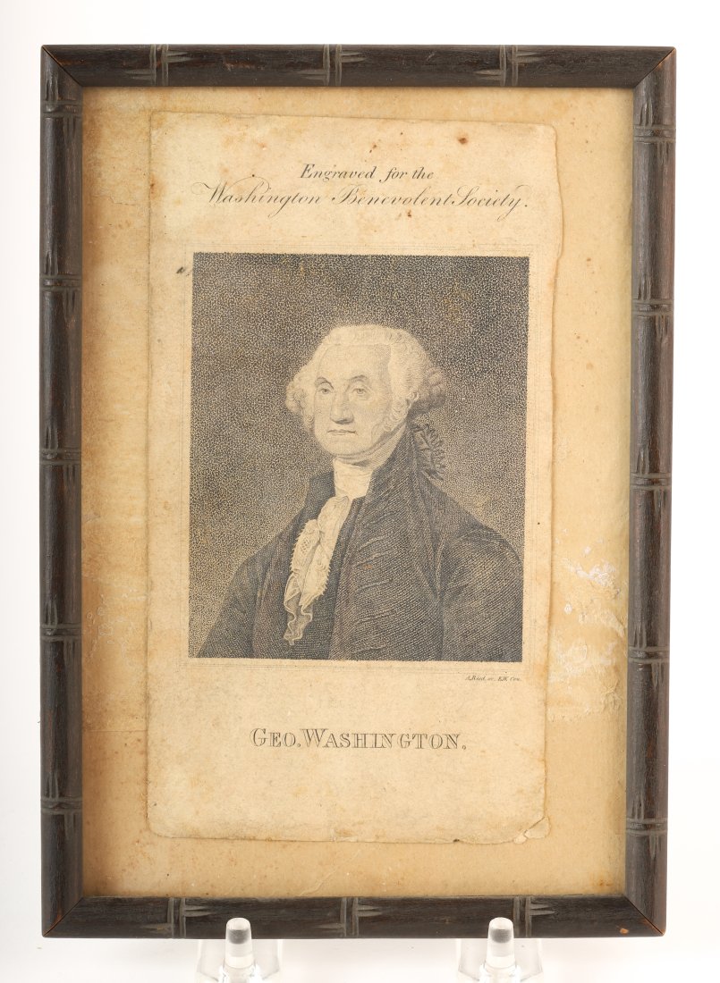 (19th c) STIPPLED ENGRAVING OF GEORGE WASHINGTON (1 of 7)