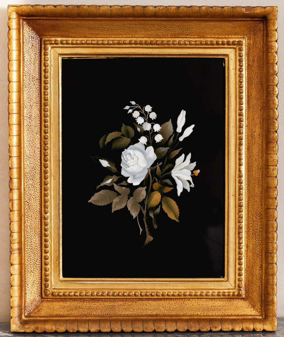 FLORENTINE PIETRE DURA MOSAIC PLAQUE (1 of 3)