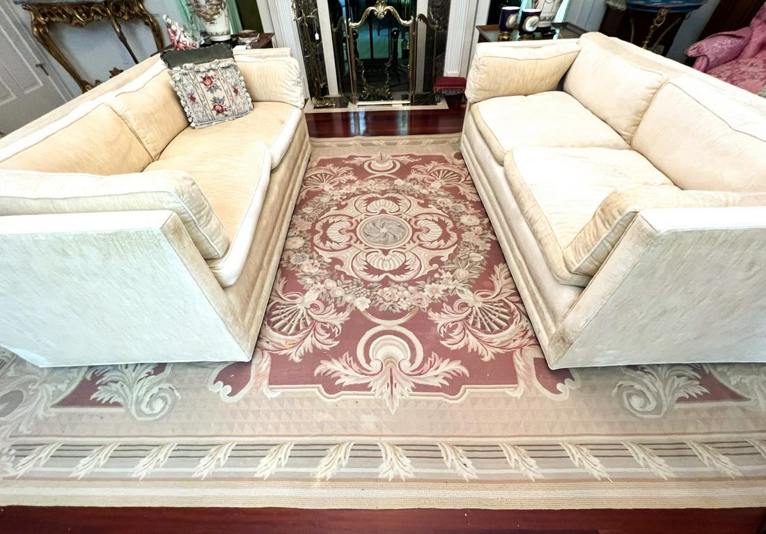 ROOM-SIZED AUBUSSON TAPESTRY CARPET: 8' 6" x 11' 6" Condition: GoodTemp No 69