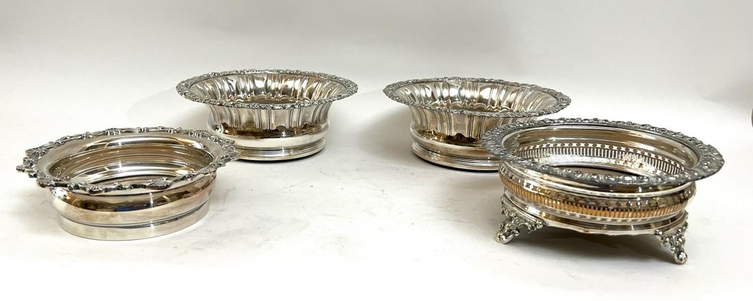 PAIR OF CHAMPAGNE COASTERS & TWO OTHERS (1 of 6)