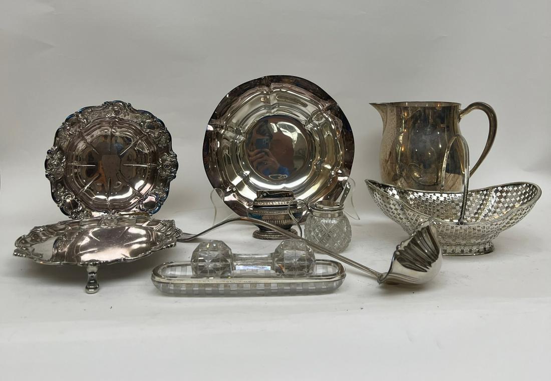 GROUPING OF STERLING & SILVER PLATED WARES etc (1 of 9)