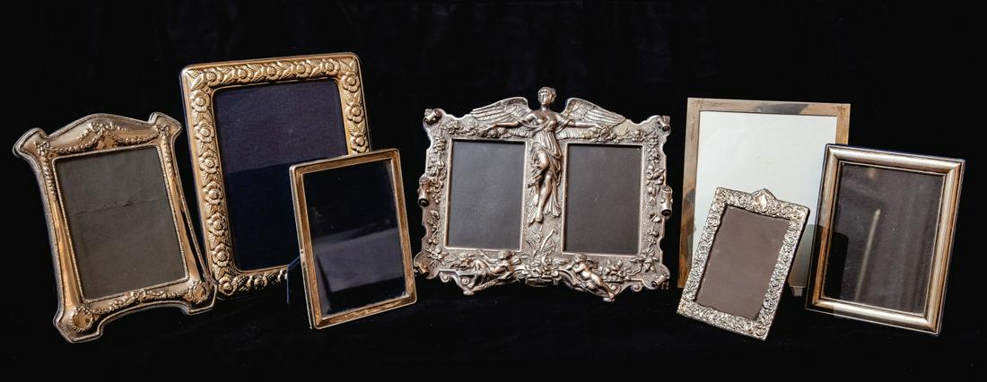 GROUPING OF STERLING and SILVERPLATED FRAMES (1 of 5)