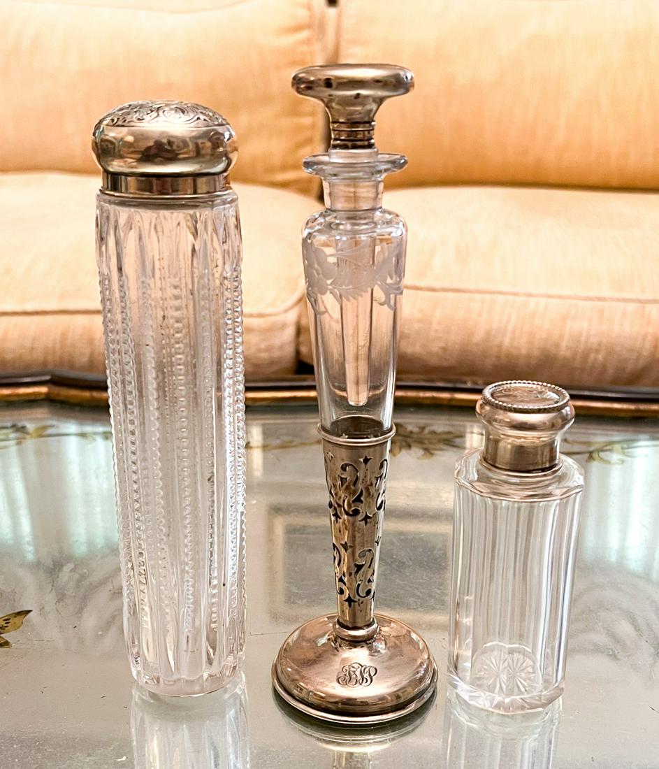 (2) VANITY CANISTERS and a PERFUME BOTTLE (1 of 5)