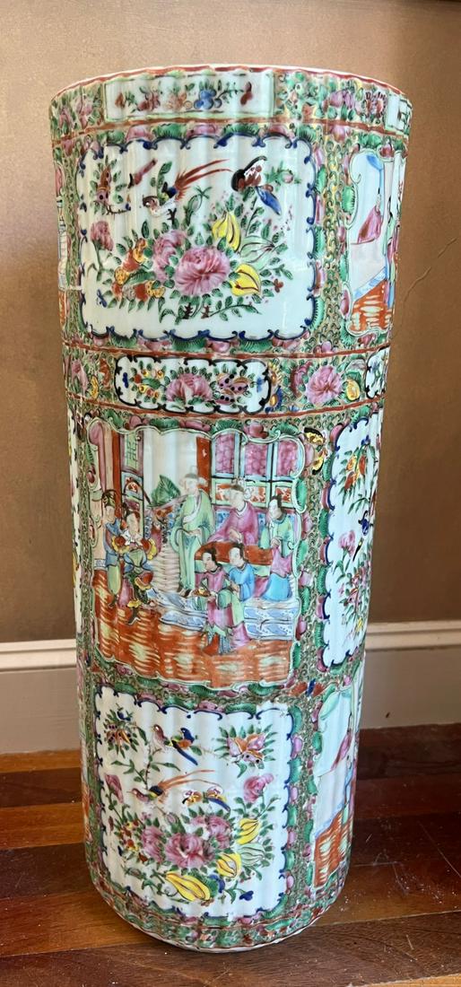 FLUTED ROSE MEDALLION UMBRELLA STAND (1 of 7)