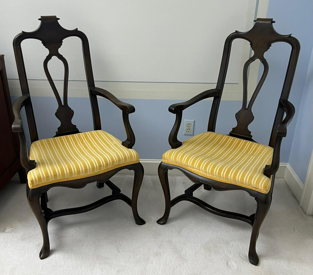 PAIR OF JOHN WIDDECOMB ARMCHAIRS (1 of 9)