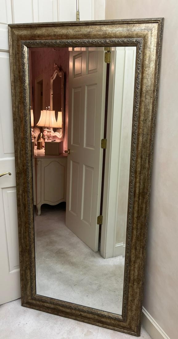 FULL LENGTH BEVELED GLASS MIRROR (1 of 4)