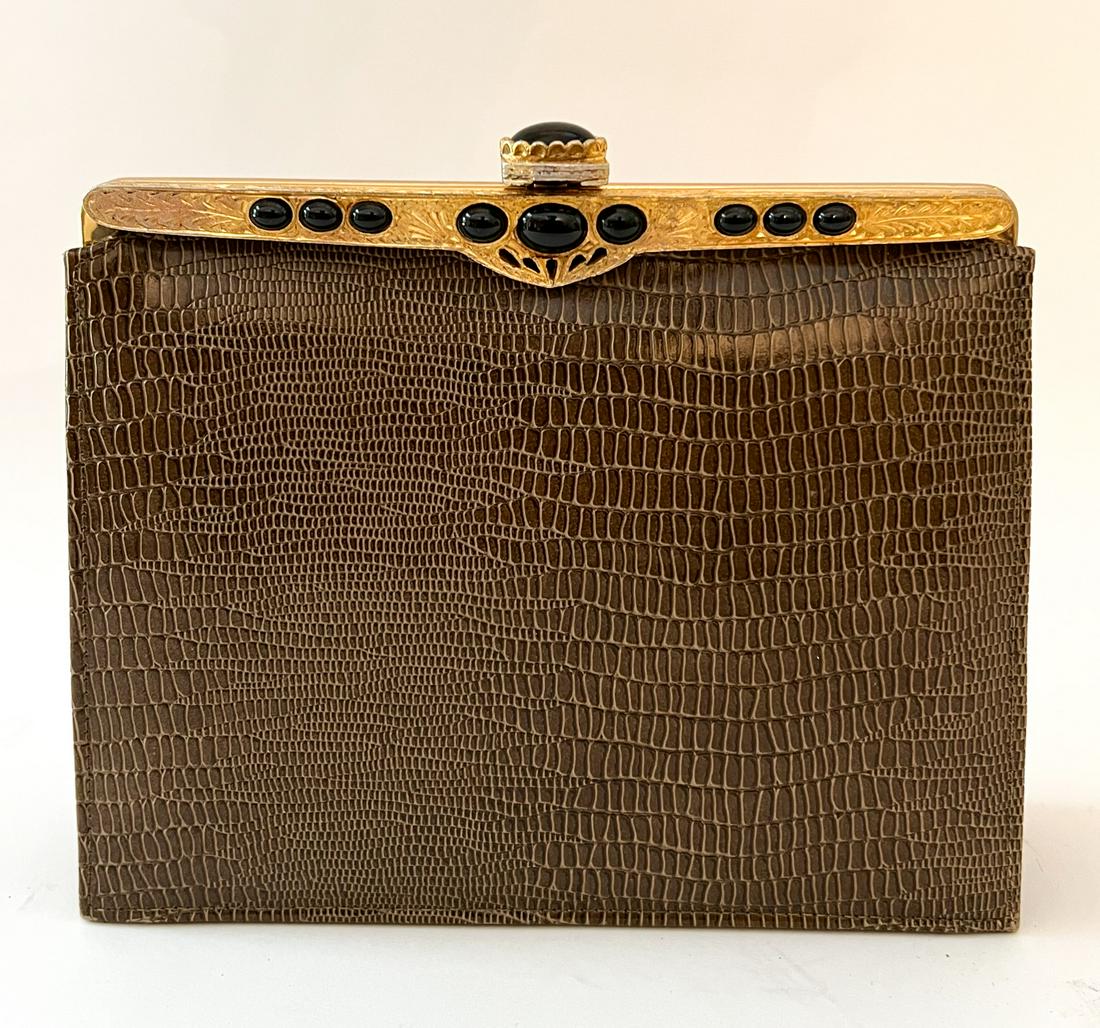 MEYERS SNAKESKIN PURSE: 6 ½ x 8 inchesTemp No 304