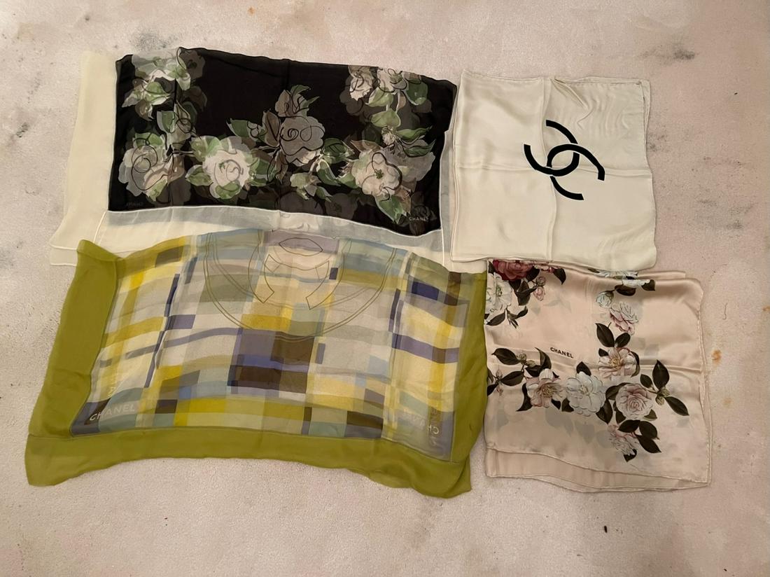 (4) CHANEL SCARVES (1 of 6)