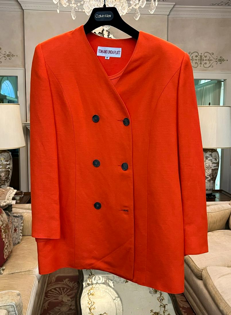 TOM & LINDA PLATT DOUBLE BREASTED JACKE & SKIRT (1 of 5)