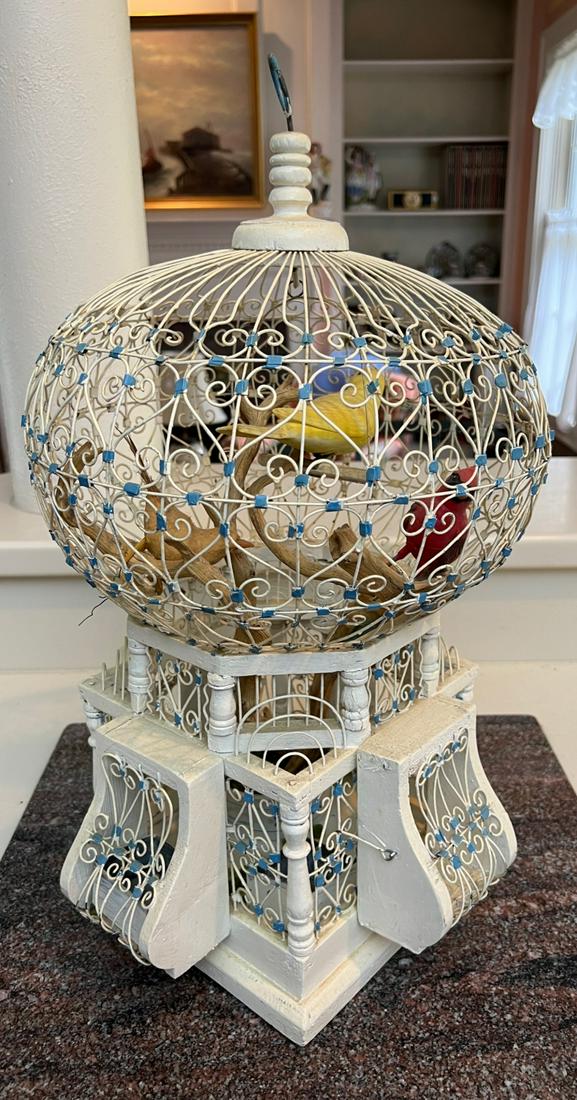 DOMETOP WOOD and WIRE BIRD CAGE (1 of 11)