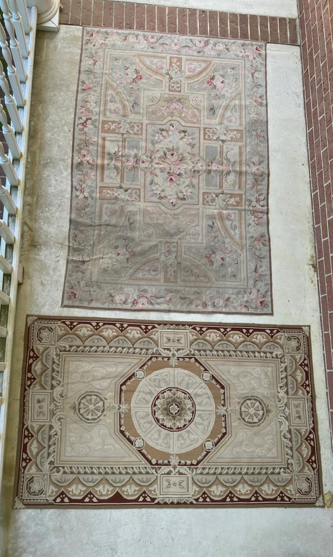 (2) FRENCH AUBUSSON TAPESTRY AREA RUGS (1 of 6)
