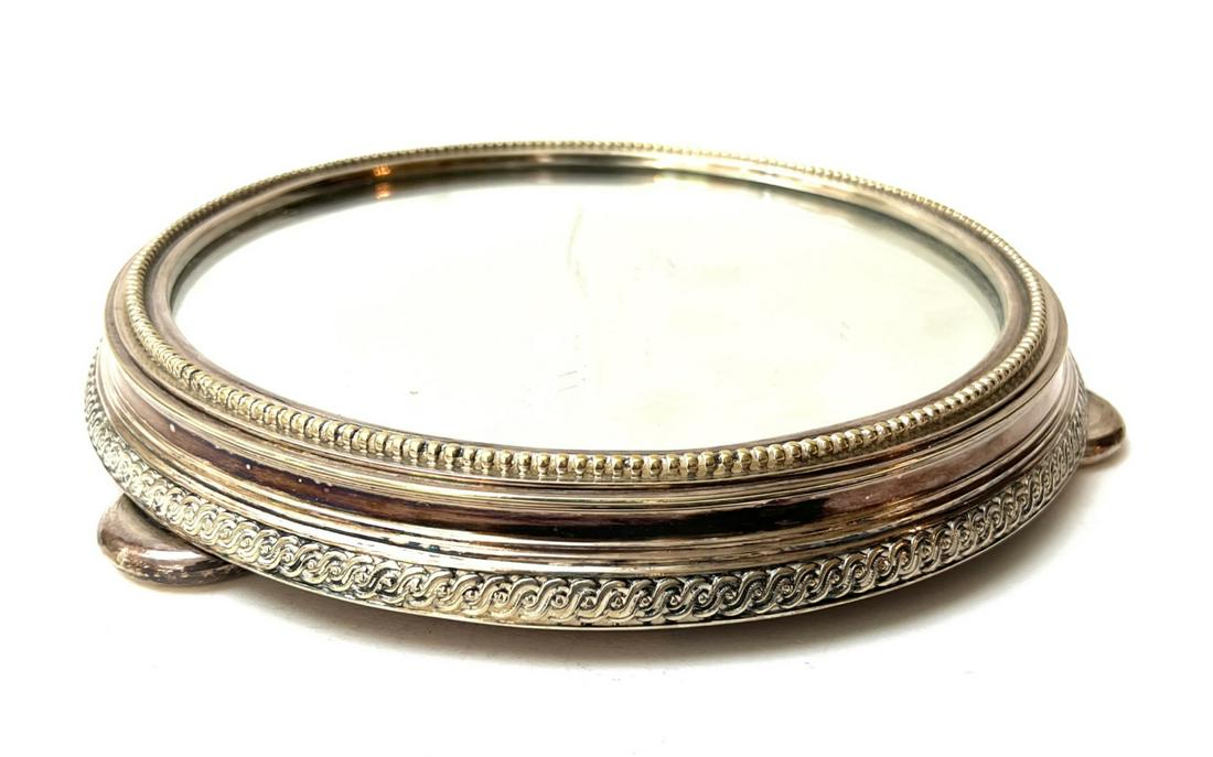 MIRRORED SILVER-PLATED TRAY (1 of 3)