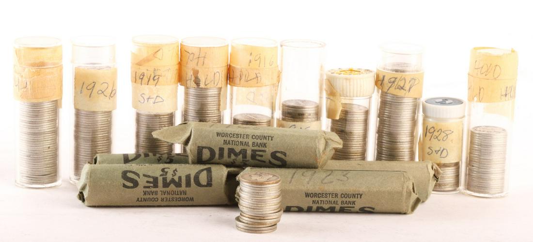 LARGE GROUPING OF MERCURY DIMES (1 of 3)