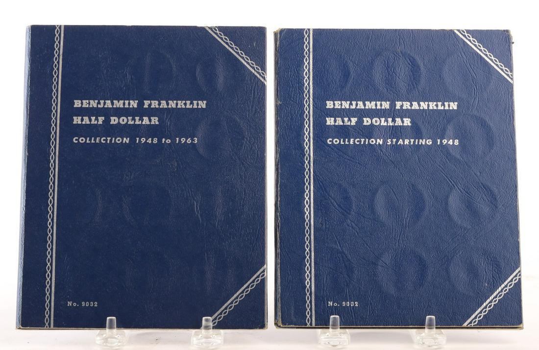 2) COMPLETE ALBUMS OF FRANKLIN SILVER HALF DOLLARS (1 of 19)